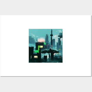 Cyberpunk City #Pixelart Posters and Art